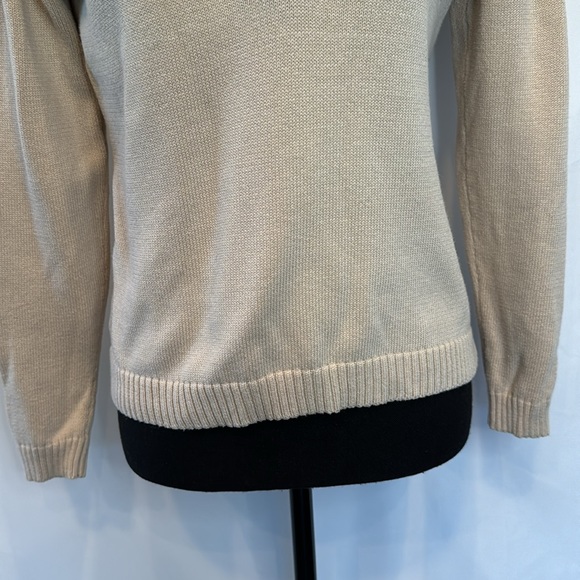 ❤️3/$30 Charter Club Petite Sweater With 2 Gold Clasp Bottons - Picture 4 of 11